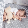4-Pack Cot Fitted Sheets 100% Cotton 120x60cm – Ultra-Soft & Breathable Grey with White Star Cot Fitted Sheets