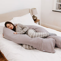 9 Ft Maternity Pillow And Case - Grey Maternity Pillows