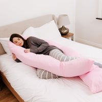 9ft Full Body Maternity Pillow with Case – Light Pink Maternity Pillows