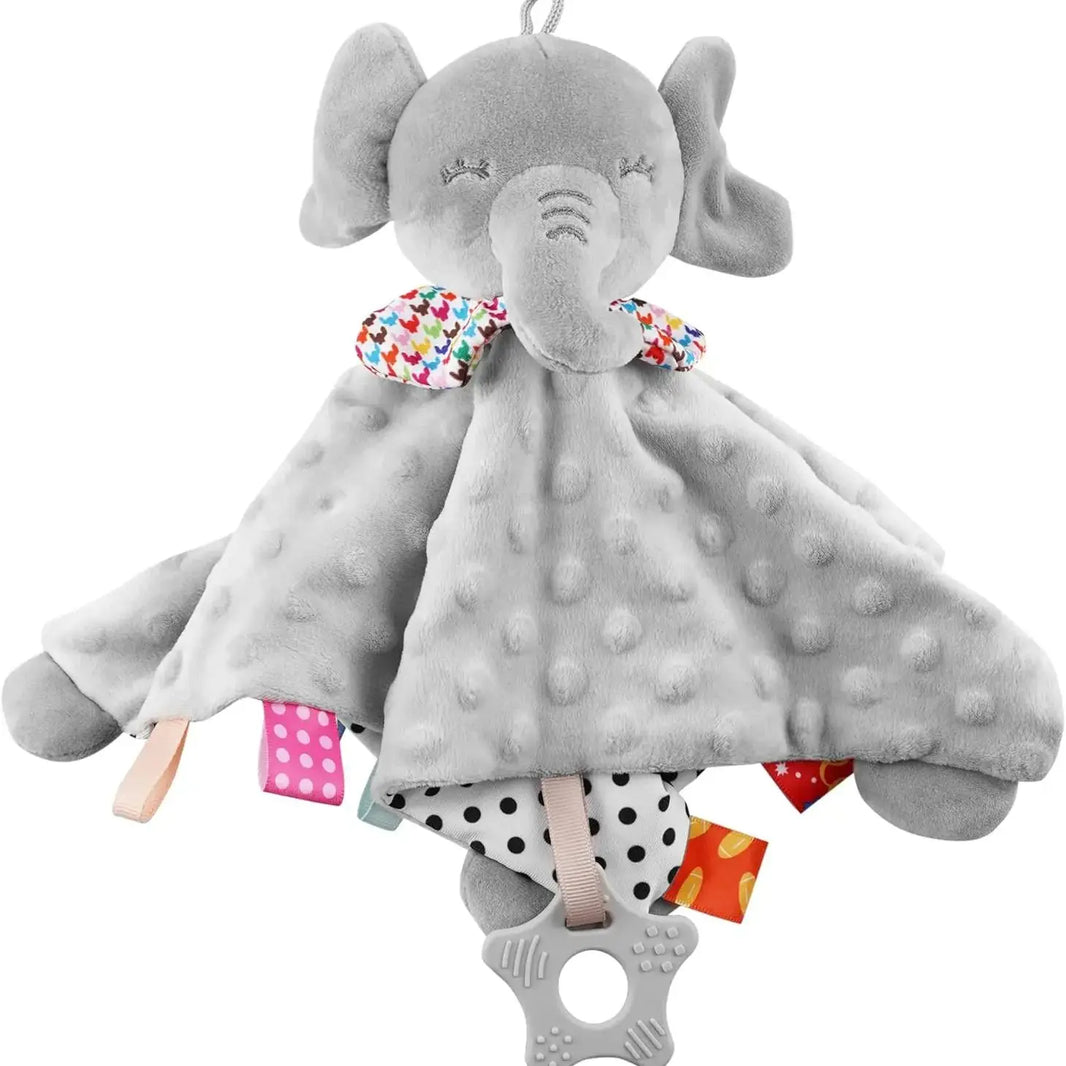 Kidlova Elephant Baby Comforter Blanket – Soft Sensory Soother for Newborns & Toddlers