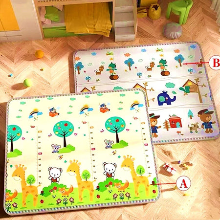 Large Foldable Baby Play Mat for Safe Montessori Sensory Learning & Crawling