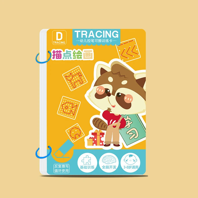 Montessori Tracing Workbook for Toddlers – Reusable Writing & Drawing Practice Book