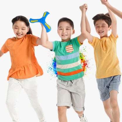 Soft Three-Leaf Boomerang – Safe Outdoor Flying Disc Toy for Kids and Families