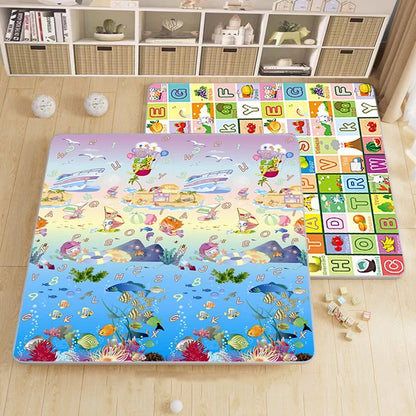 Large Foldable Baby Play Mat for Safe Montessori Sensory Learning & Crawling