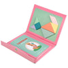 Montessori Wooden Tangram Puzzle Book – Magnetic Travel Toy for Kids