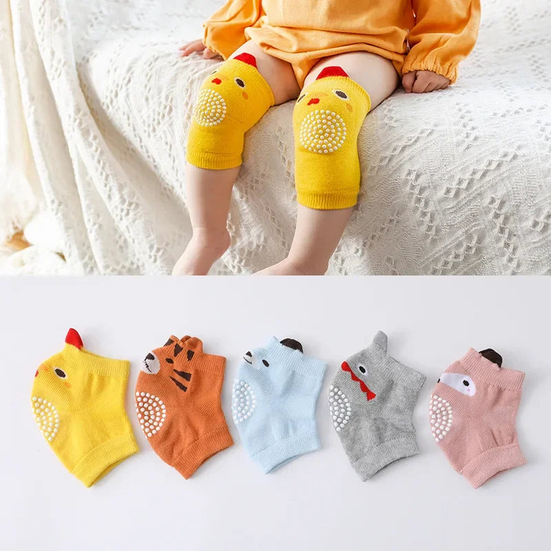 Cotton Baby Knee Pads – Anti-Slip Crawling & Walking Protection for 0–3 Years
