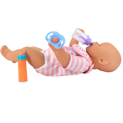 Baby Doll Feeding Bottle & Pacifier Set – Milk & Juice Accessories for Doll Play