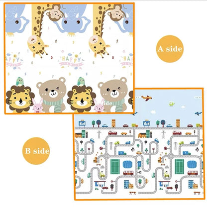 Large Foldable Baby Play Mat for Safe Montessori Sensory Learning & Crawling