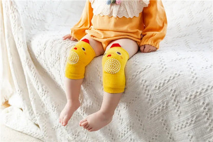 Cotton Baby Knee Pads – Anti-Slip Crawling & Walking Protection for 0–3 Years