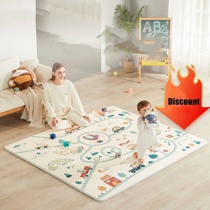 Eco-Friendly Thick Baby Crawling Play Mat – Foldable, Safe & Comfortable Rug for Sensory Learning and Play