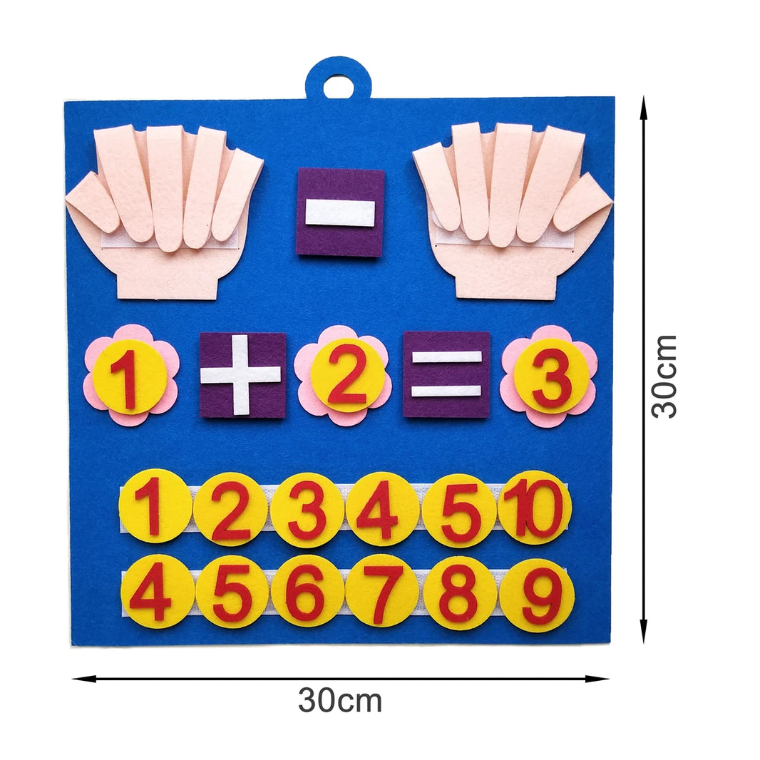 Montessori Felt Finger Numbers Learning Toy for Toddlers – Early Math & Counting Game by Kidlova