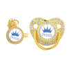 Crown Silicone Baby Pacifier Clip & Teether – BPA Free Dummy Chain for Newborns & Toddlers
