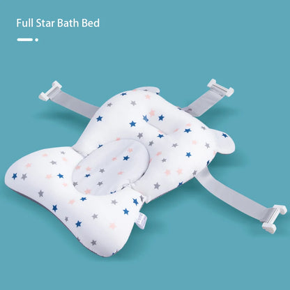Baby Bath Support Pad – Soft, Foldable & Adjustable Newborn Cushion