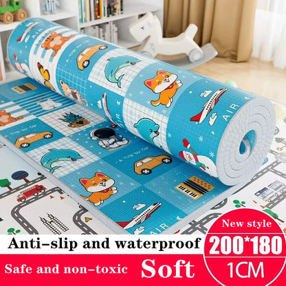 Eco-Friendly Thick Baby Crawling Play Mat – Foldable, Safe & Comfortable Rug for Sensory Learning and Play