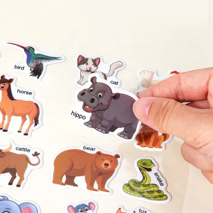 Reusable Montessori Sticker Book for Toddlers Educational DIY Puzzle Toy for Age 2-4