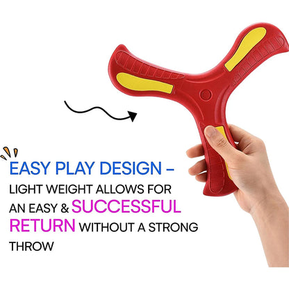Soft Three-Leaf Boomerang – Safe Outdoor Flying Disc Toy for Kids and Families