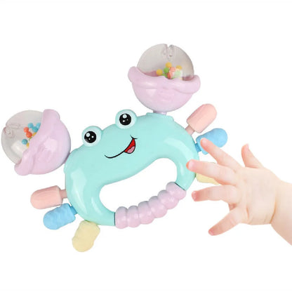 Montessori Crab Rattle Toy for Babies Sensory Teether & Early Development Play (0–36 Months)