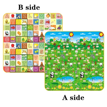 Large Foldable Baby Play Mat for Safe Montessori Sensory Learning & Crawling