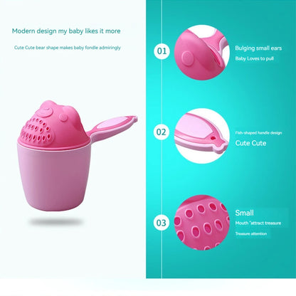 Cute Cartoon Baby Bath Caps – Gentle Toddler Shampoo and Hair Wash Cup