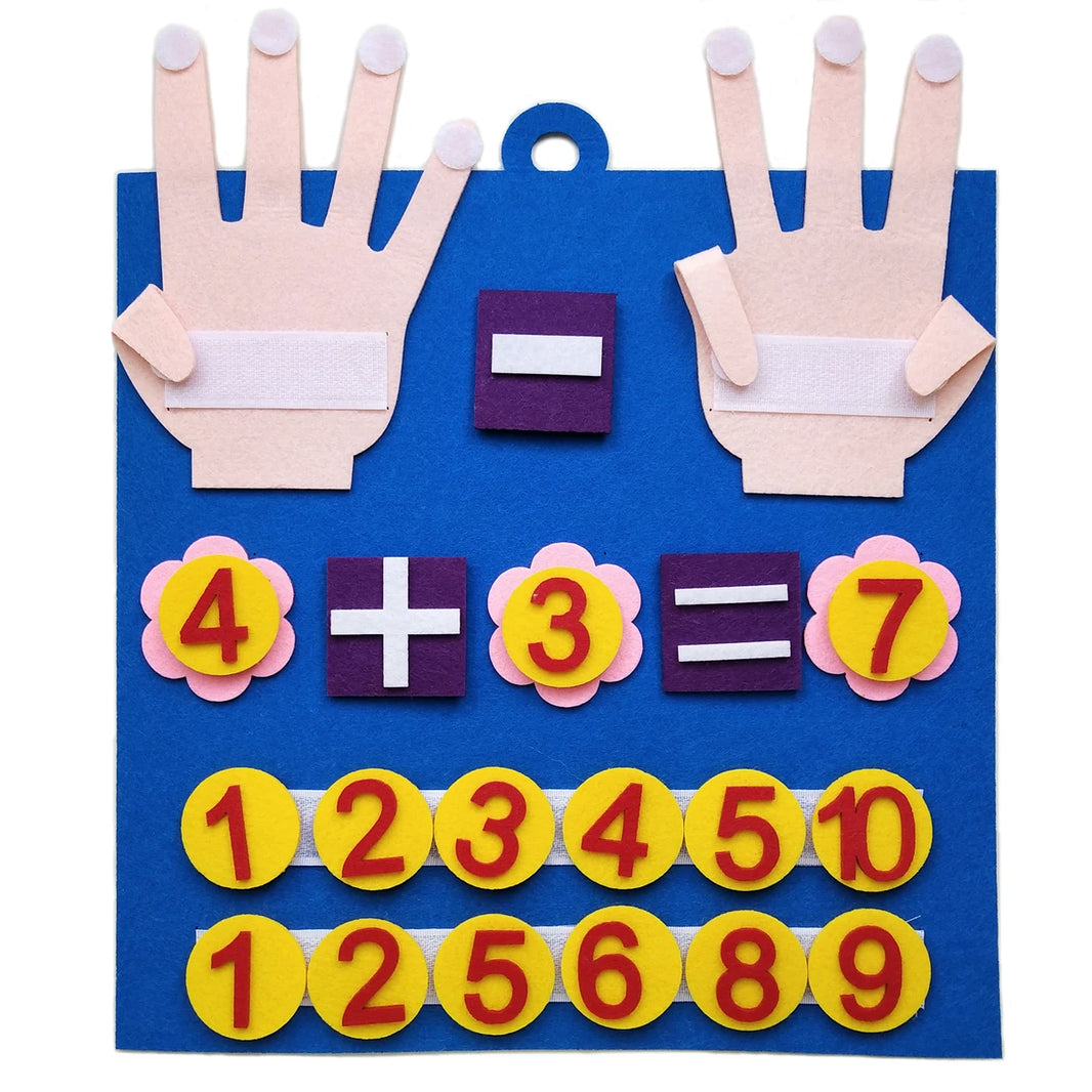 Montessori Felt Finger Numbers Learning Toy for Toddlers – Early Math & Counting Game by Kidlova