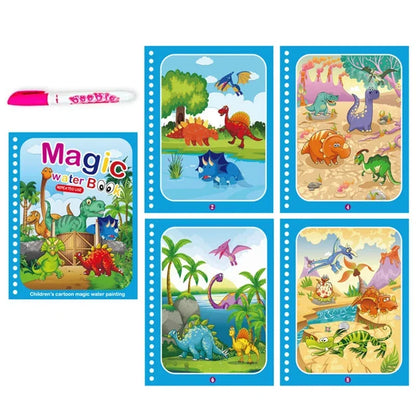 Reusable Water Drawing Book with Magic Pen – Montessori Educational Toy for Toddlers
