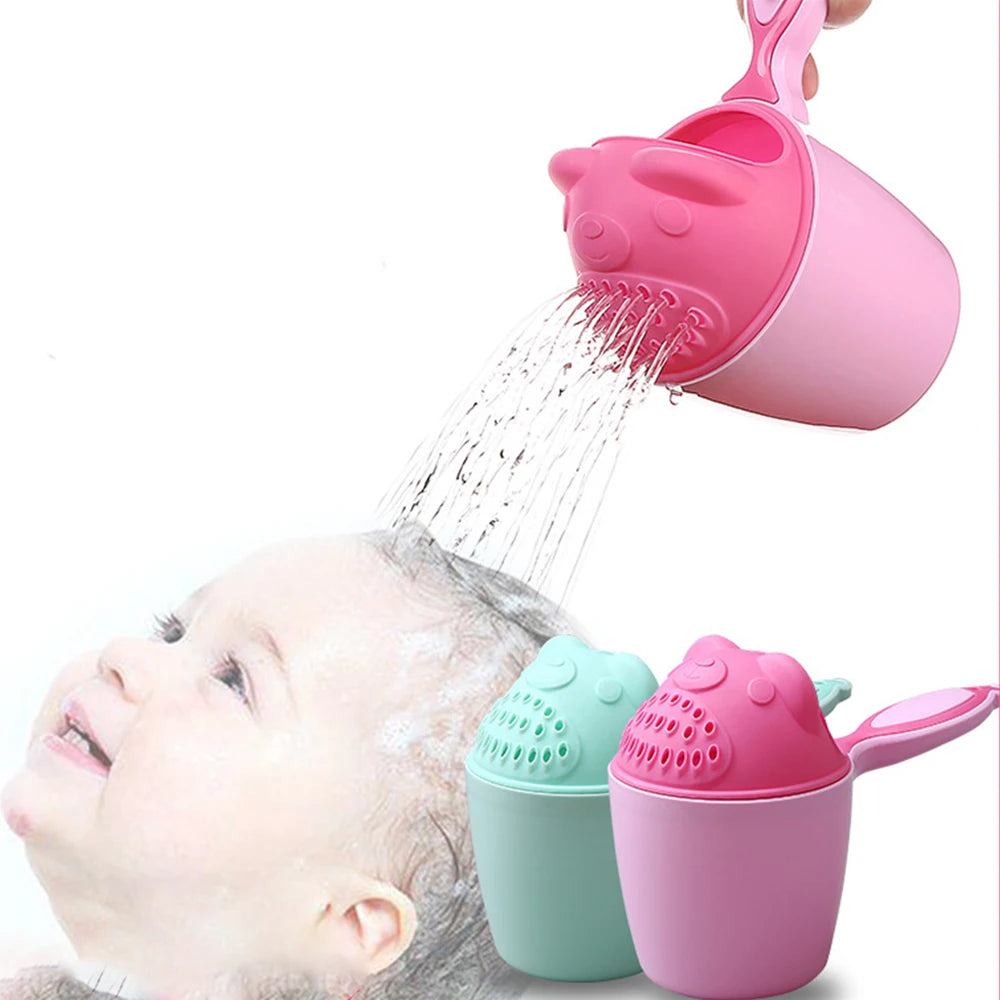 Cute Cartoon Baby Bath Caps – Gentle Toddler Shampoo and Hair Wash Cup