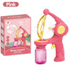 Electric Bubble Machine Gun – Automatic Soap Blower Toy for Kids Outdoor Party Fun