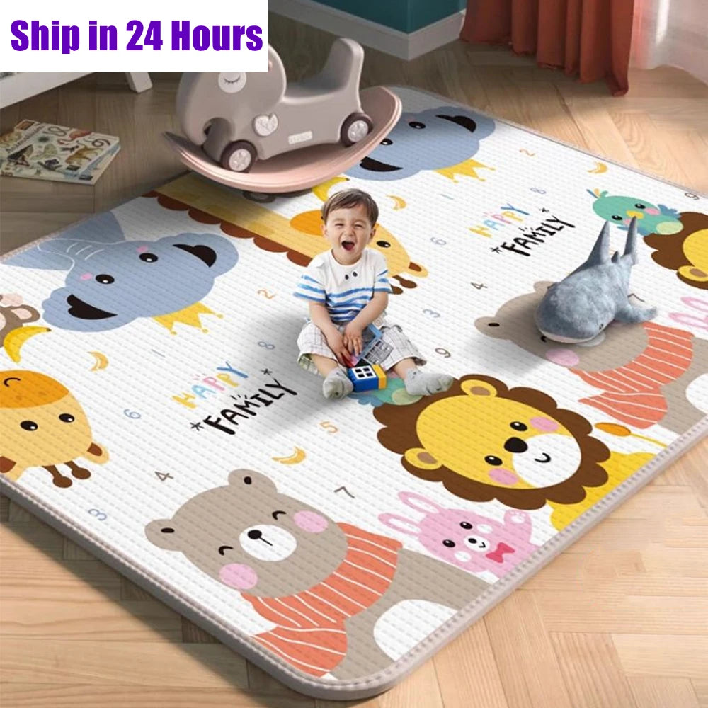Eco-Friendly Thick Baby Crawling Play Mat – Foldable, Safe & Comfortable Rug for Sensory Learning and Play