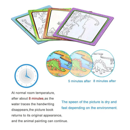 Reusable Water Drawing Book with Magic Pen – Montessori Educational Toy for Toddlers