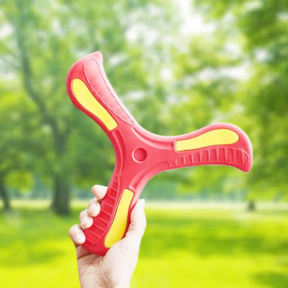 Soft Three-Leaf Boomerang – Safe Outdoor Flying Disc Toy for Kids and Families
