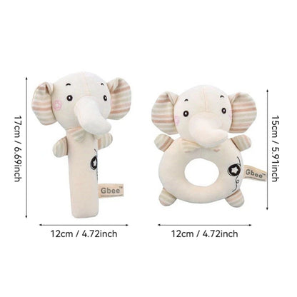 Organic Cotton Baby Hand Rattle – Montessori Sensory Toy for Infants