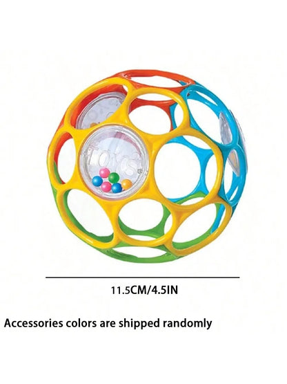 Soft Montessori Baby Grasping Rattle Ball with Bell – Sensory Learning Toy for Infants