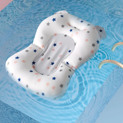 Baby Bath Support Pad – Soft, Foldable & Adjustable Newborn Cushion