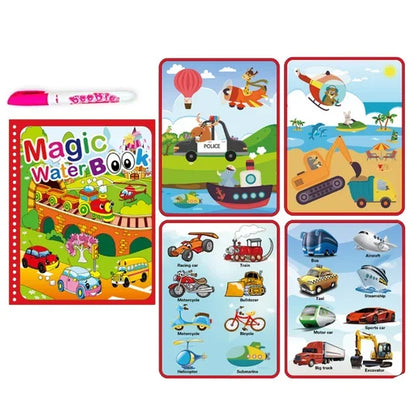 Reusable Water Drawing Book with Magic Pen – Montessori Educational Toy for Toddlers