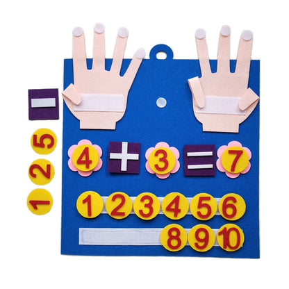 Montessori Felt Finger Numbers Learning Toy for Toddlers – Early Math & Counting Game by Kidlova