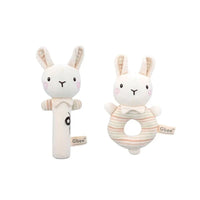 Organic Cotton Baby Hand Rattle – Montessori Sensory Toy for Infants