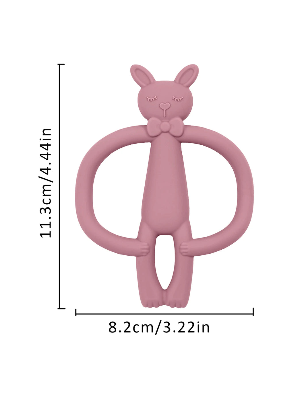 Cartoon Rabbit Silicone Teether for Babies and Toddlers – Safe, BPA-Free Chewing Toy
