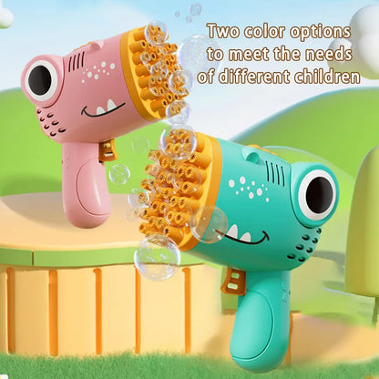 Montessori-Inspired 40-Hole Dinosaur Bubble Maker for Outdoor Fun