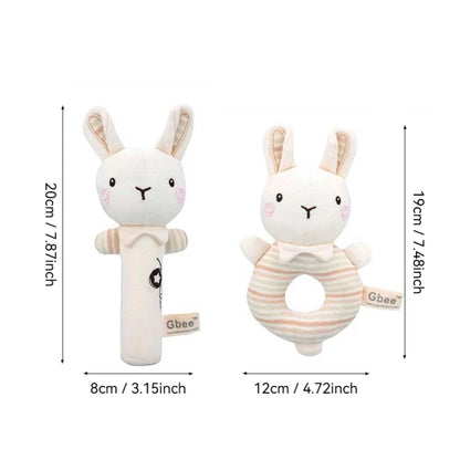 Organic Cotton Baby Hand Rattle – Montessori Sensory Toy for Infants