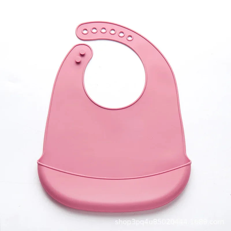 Waterproof Silicone Baby Bib – Adjustable, Soft & BPA-Free Feeding Bib for Newborns and Toddlers