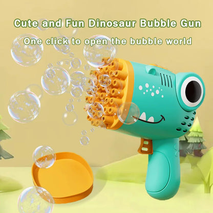 Montessori-Inspired 40-Hole Dinosaur Bubble Maker for Outdoor Fun