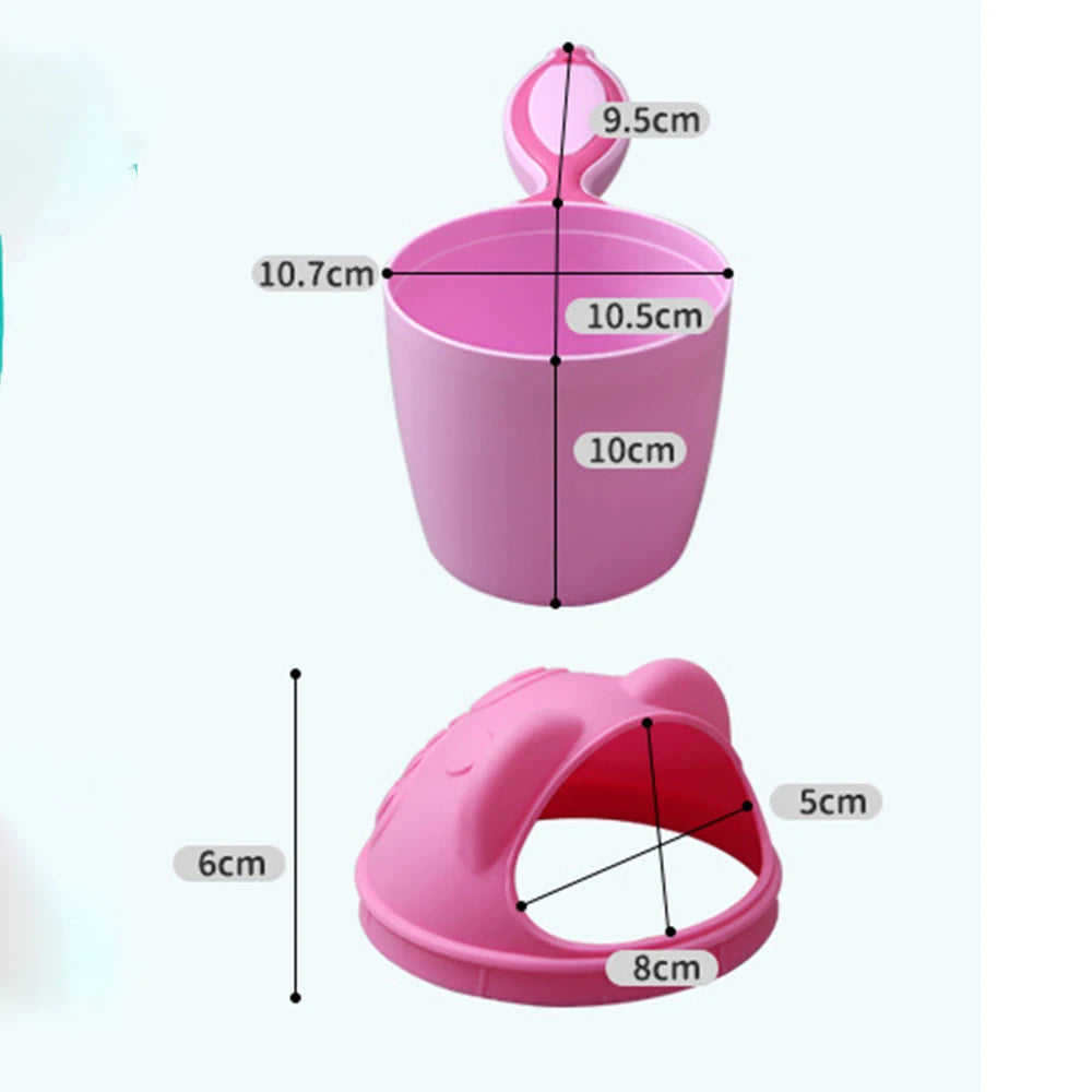 Cute Cartoon Baby Bath Caps – Gentle Toddler Shampoo and Hair Wash Cup