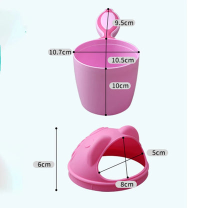 Cute Cartoon Baby Bath Caps – Gentle Toddler Shampoo and Hair Wash Cup