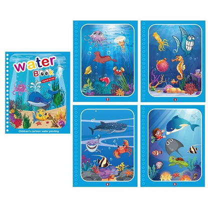 Reusable Water Drawing Book with Magic Pen – Montessori Educational Toy for Toddlers
