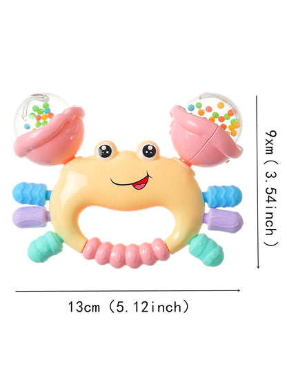Montessori Crab Rattle Toy for Babies Sensory Teether & Early Development Play (0–36 Months)