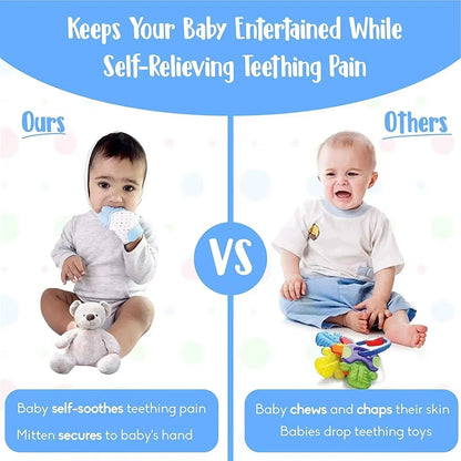 Baby Silicone Teething Mittens – Safe, Breathable & Soothing Teether for Newborns and Toddlers