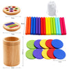 Wooden Montessori Colour Sorting & Balance Toy for Kids – Fine Motor Skills & Early Maths Learning
