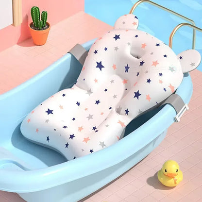 Baby Bath Support Pad – Soft, Foldable & Adjustable Newborn Cushion