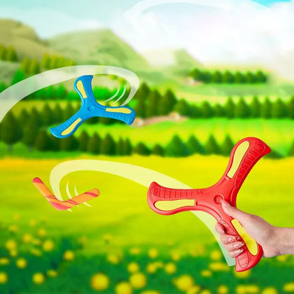 Soft Three-Leaf Boomerang – Safe Outdoor Flying Disc Toy for Kids and Families