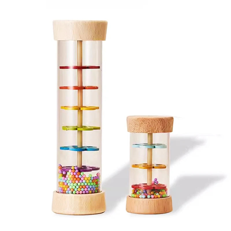 Montessori Wooden Rainmaker Sensory Toy for Babies and Toddlers – Kidlova Music Shaker for Early Learning and Fun